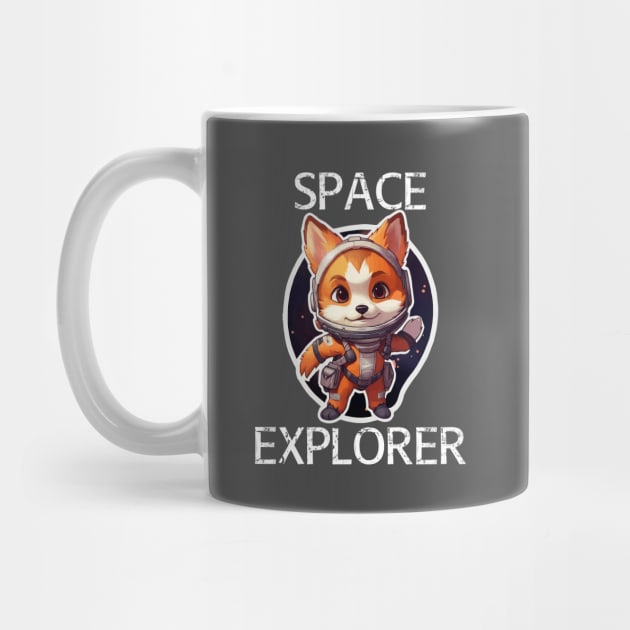 Red Fox Astronaut - Space Explorer (White Lettering) by VelvetRoom